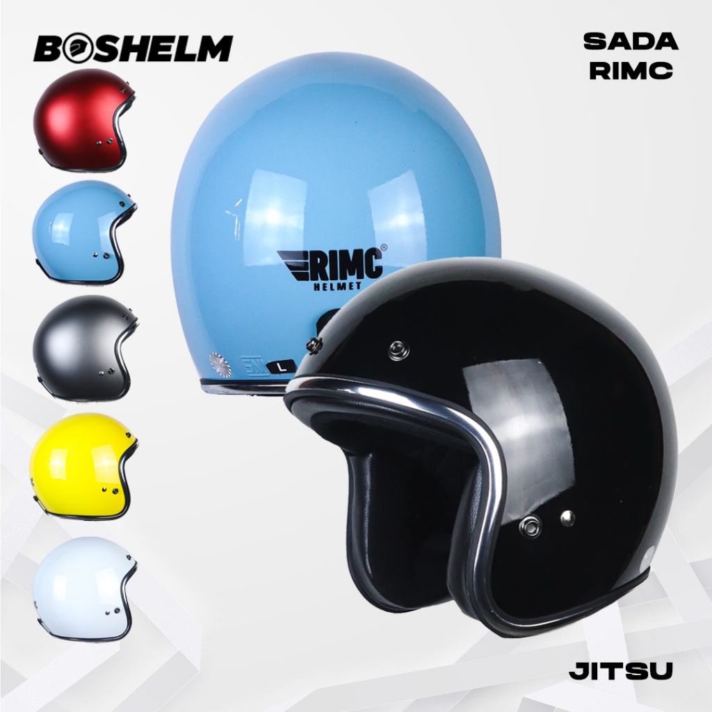 BOSHELM Helm SADA JITSU SOLID Helm Retro Half Face SNI