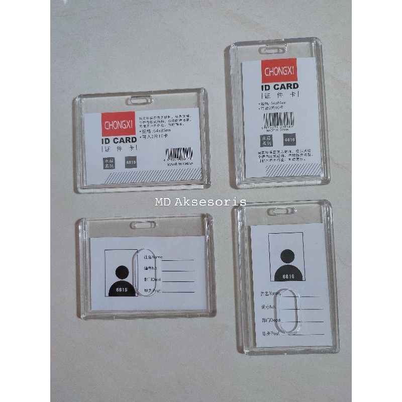 

Tempat Id Card Akrilik Transparan Holder Id Card Acrylic Id Card Horizontal