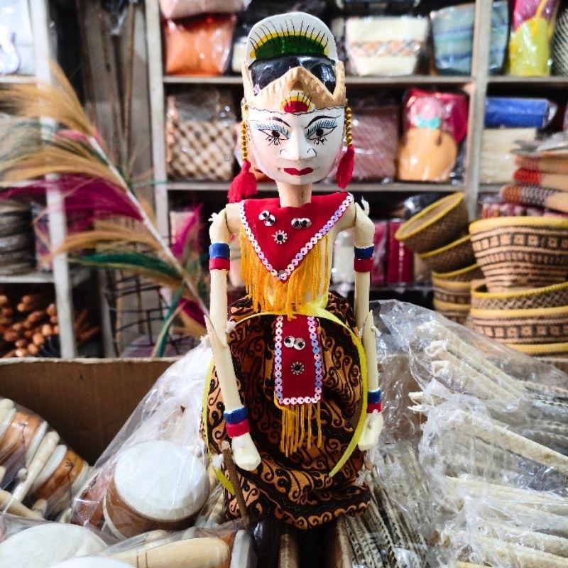 WAYANG GOLEK ARJUNA DAN SRIKANDI UKURAN 45CM QUALITAS STANDAR MURAH