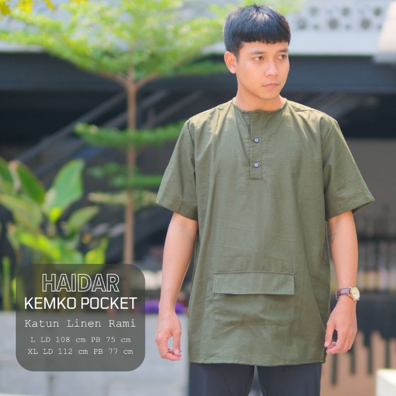 HAIDAR KEMEJA KOKO KEMKO POCKET BY RDK KALIEF