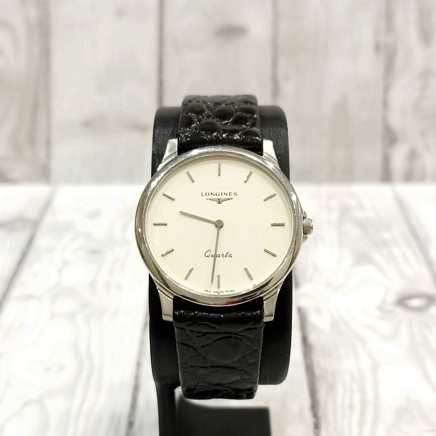 Jam Tangan Longines Presence Classic Quartz Original Vintage Mulus Kulit Langka Asli Murah Terbaru