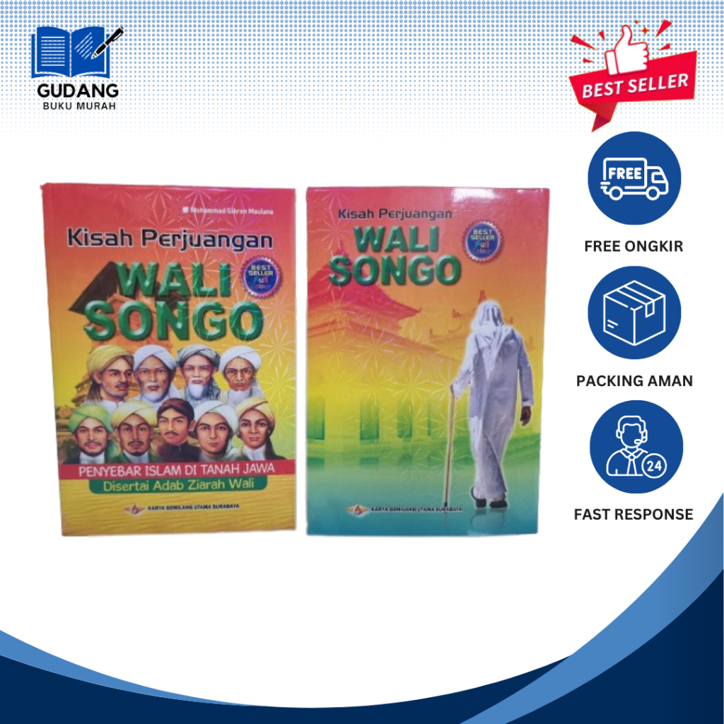 Wali Songo / Sanga / Sembilan / Kisah Perjuangan / Ziarah / Bergambar / Warna / GUDANG BUKU MURAH