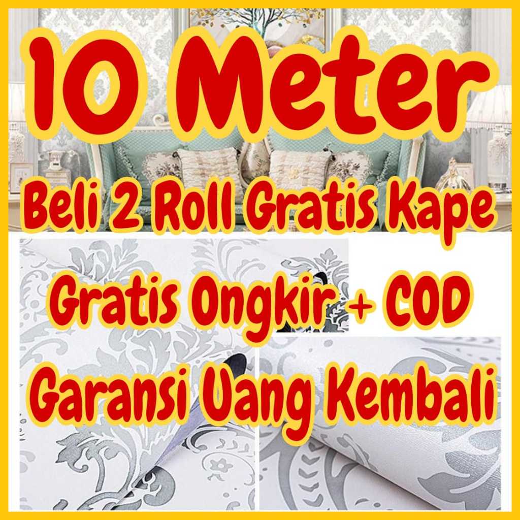Wallpaper dinding MOTIF BATIK GOLD HITAM GOLD HITAM PUTIH GOLD SULTAN BUNGA SAKURA HIJAU PUTIH ABU B