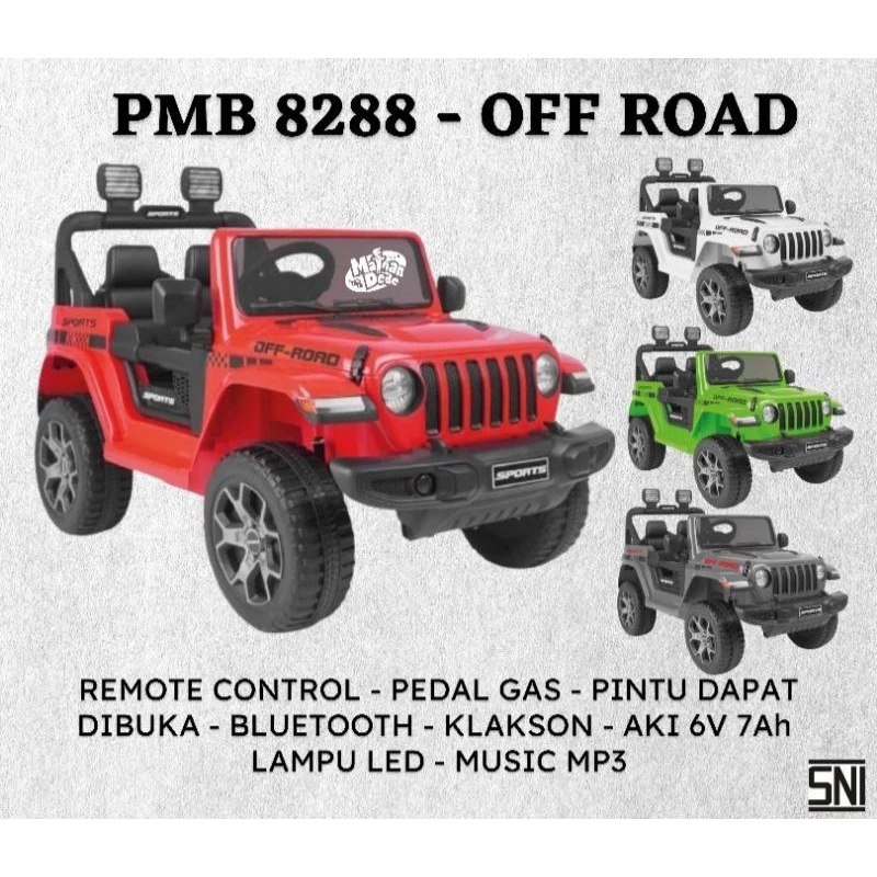 Mobil Aki Offroad M8288 PMB Ban Karet Aki 12Volt