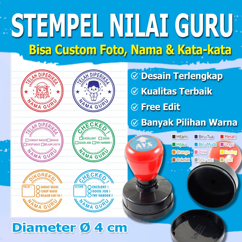 

STEMPEL NILAI GURU MODEL BULAT