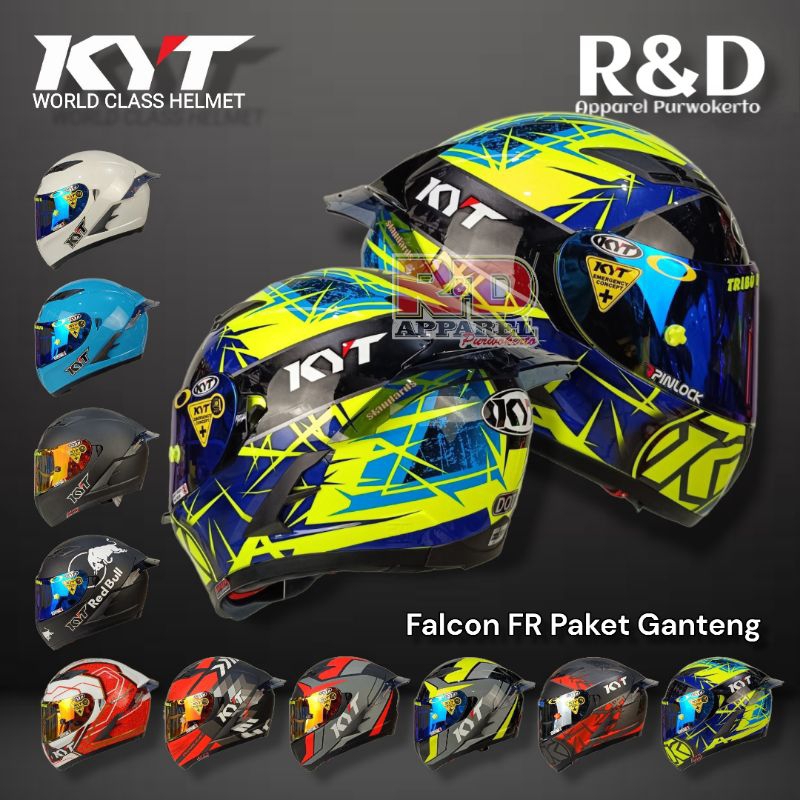 HELM FULL FACE KYT FALCON FR PAKET GANTENG ORIGINAL