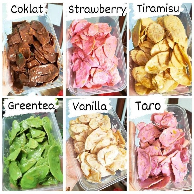 

keripik pisang rainbow mix 3 rasa