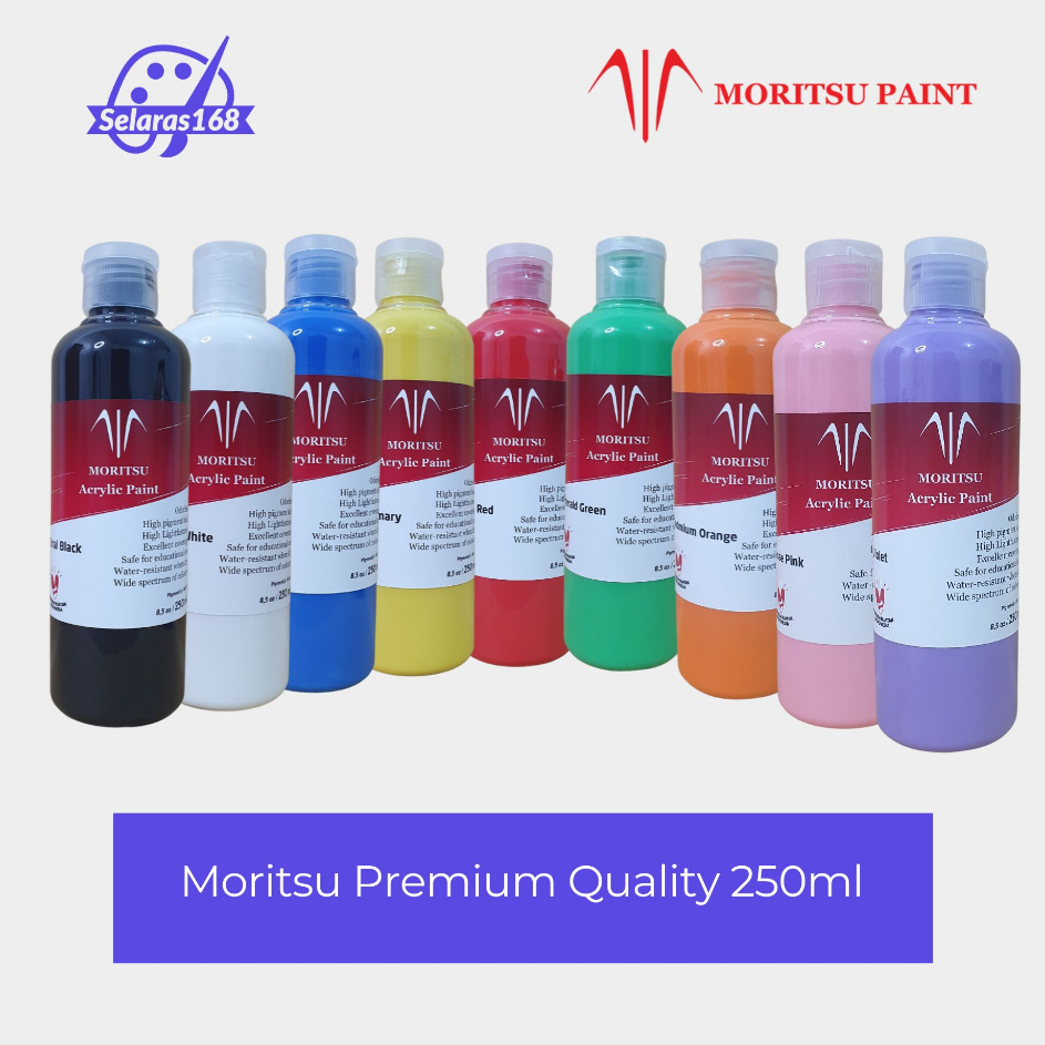 

➾❃❇ Acrylic Paint Moritsu Cat Akrilik Premium Quality 250 ML - All Colour