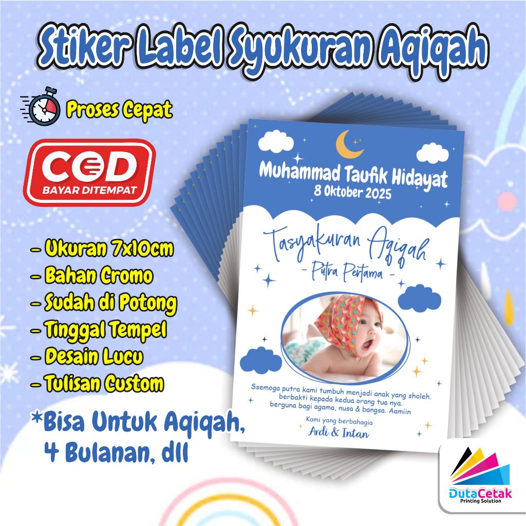 

Stiker Label Syukuran Aqiqah, Stiker 4 Bulanan, Stiker Nasi Box Syukuran