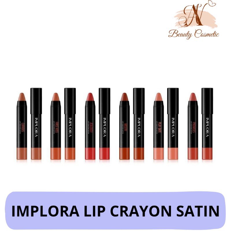 Implora Lip Crayon Satin Lipstik Ombre Pewarna Bibir