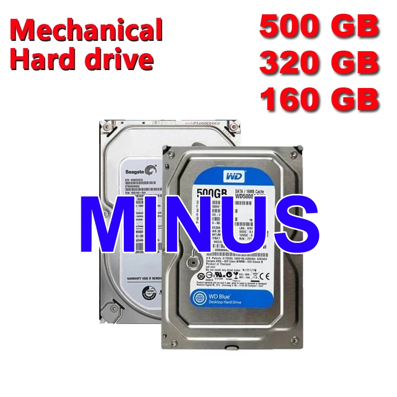 Hardisk Hard Disk HDD 3.5" inch Rusak Hardisk Internal SATA MINUS