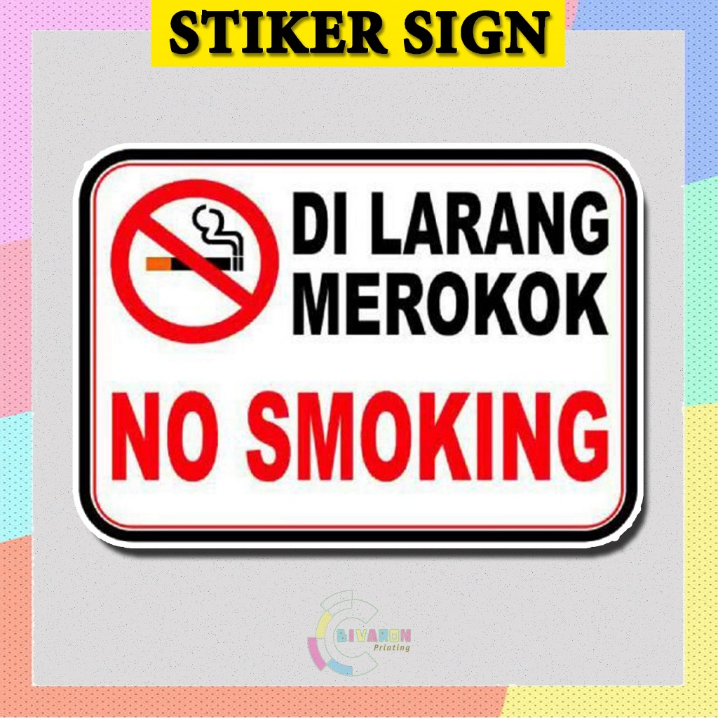 

Sign Label stiker/stiker tanda dilarang merokok