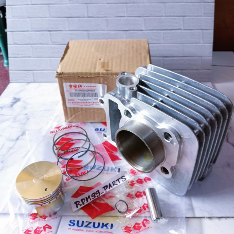 BLOK SEHER KOMPLIT SUZUKI SMASH 110 OLD/NEW ISI PISTON ASLI
