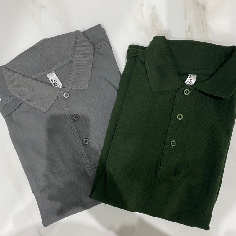 [Preloved] NSA Polo Shirt Pria Laki Abu Green Army Size M