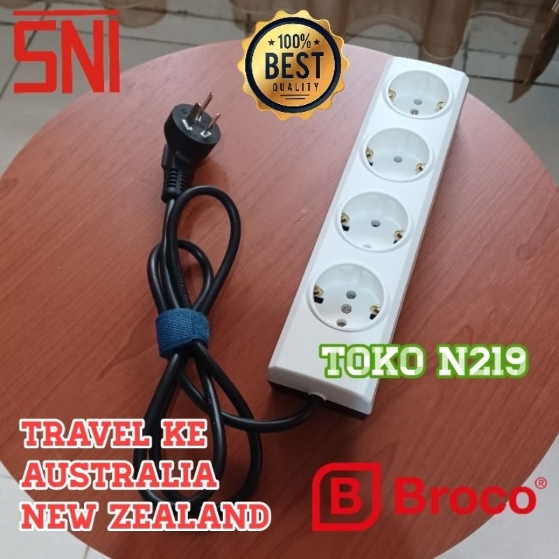 AEBDG BROCO Stop Kontak Australia New Zealand MYANMAR ARGENTINA CINA kaki 3 Pins Over Steker Travel 