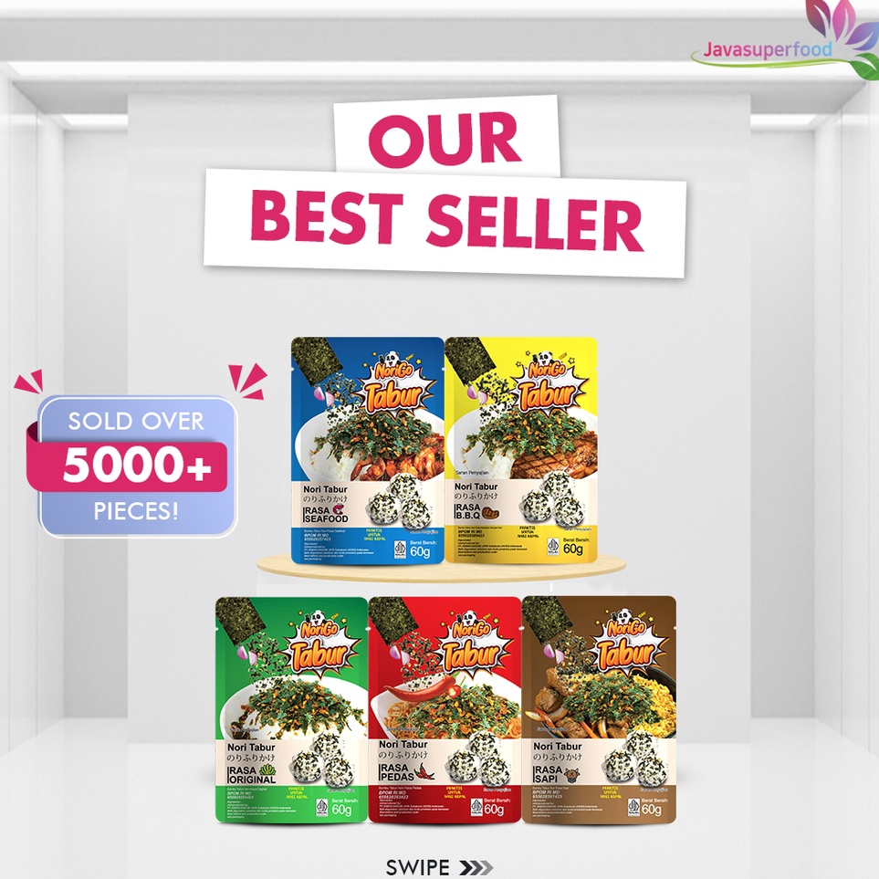 

Best Terlaris Nori Tabur Rumput Laut Panggang - Rasa BBQ 60g