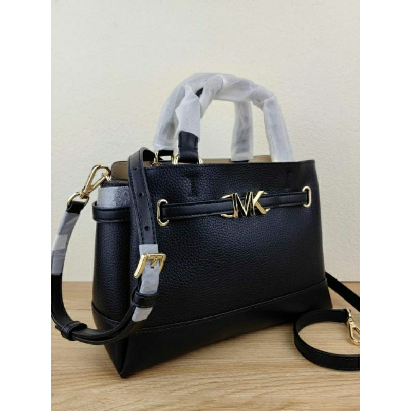 TAS MK Reed Belted Satchel Black AUTHENTIC
