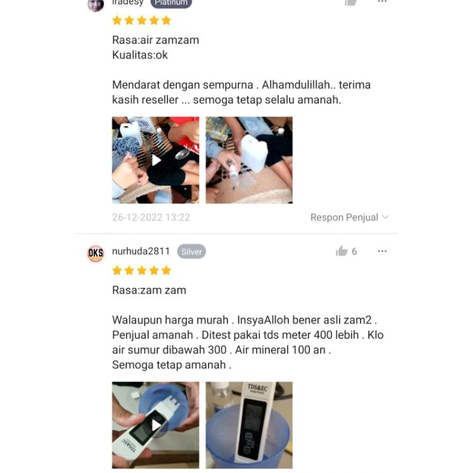 

➘✣✰ air zamzam 1 lt 100%asli tidak di campur Harga Promo