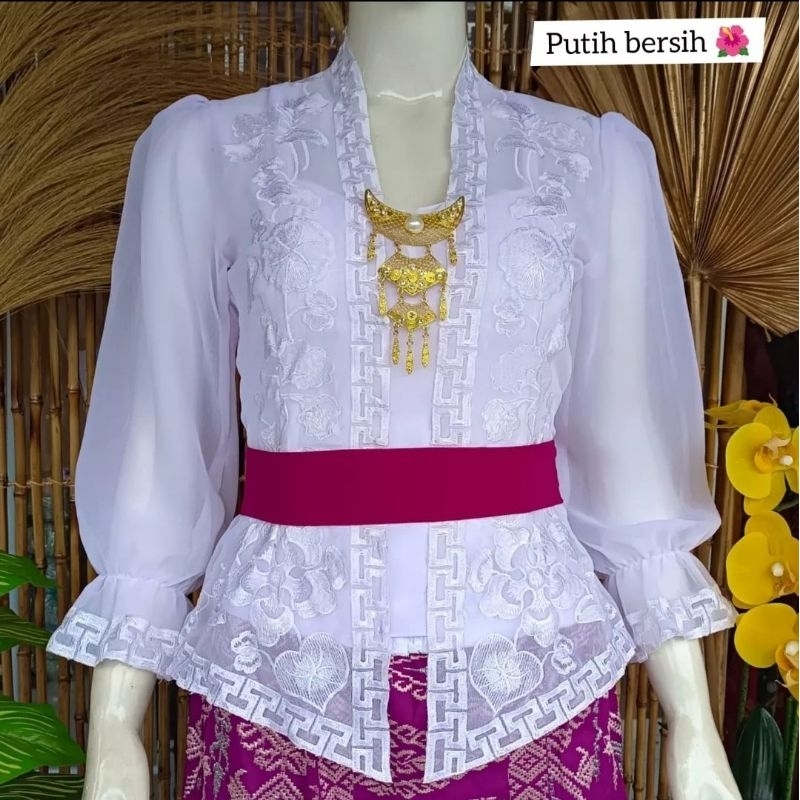 Kebaya Jadi Bordir Tangan Balon || Kebaya Adat Bali Modern || Kebaya Adat Bali Kekinian || Kebaya Ad