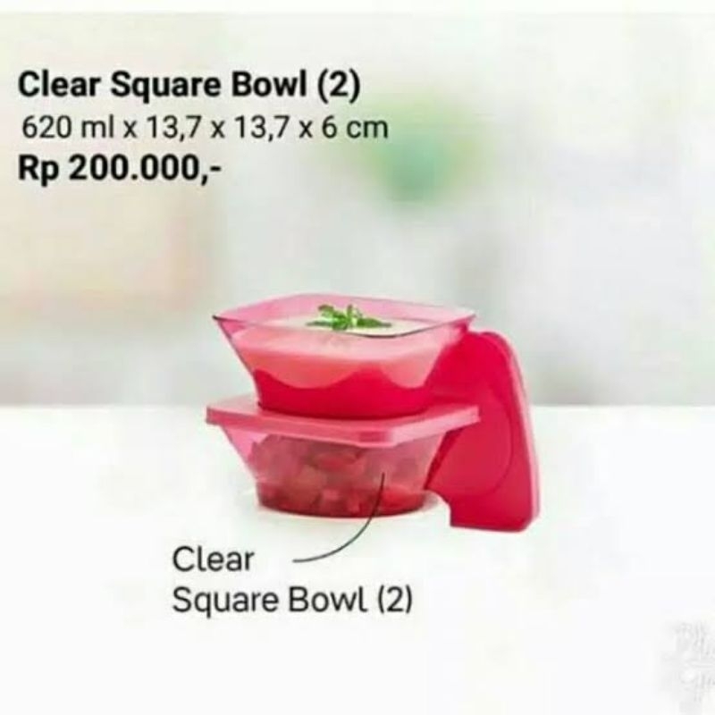 clear bowl kristal tupperware