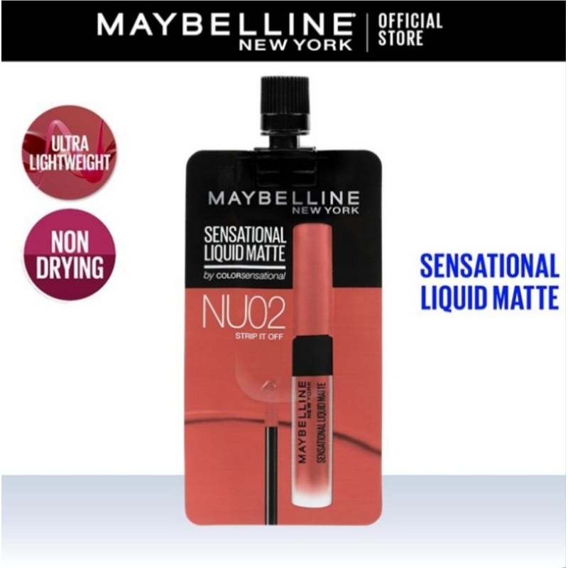 MAYBELLINE Sensational Liquid Matte Lip Cream 02 Soft Wine Sachet 2 ml