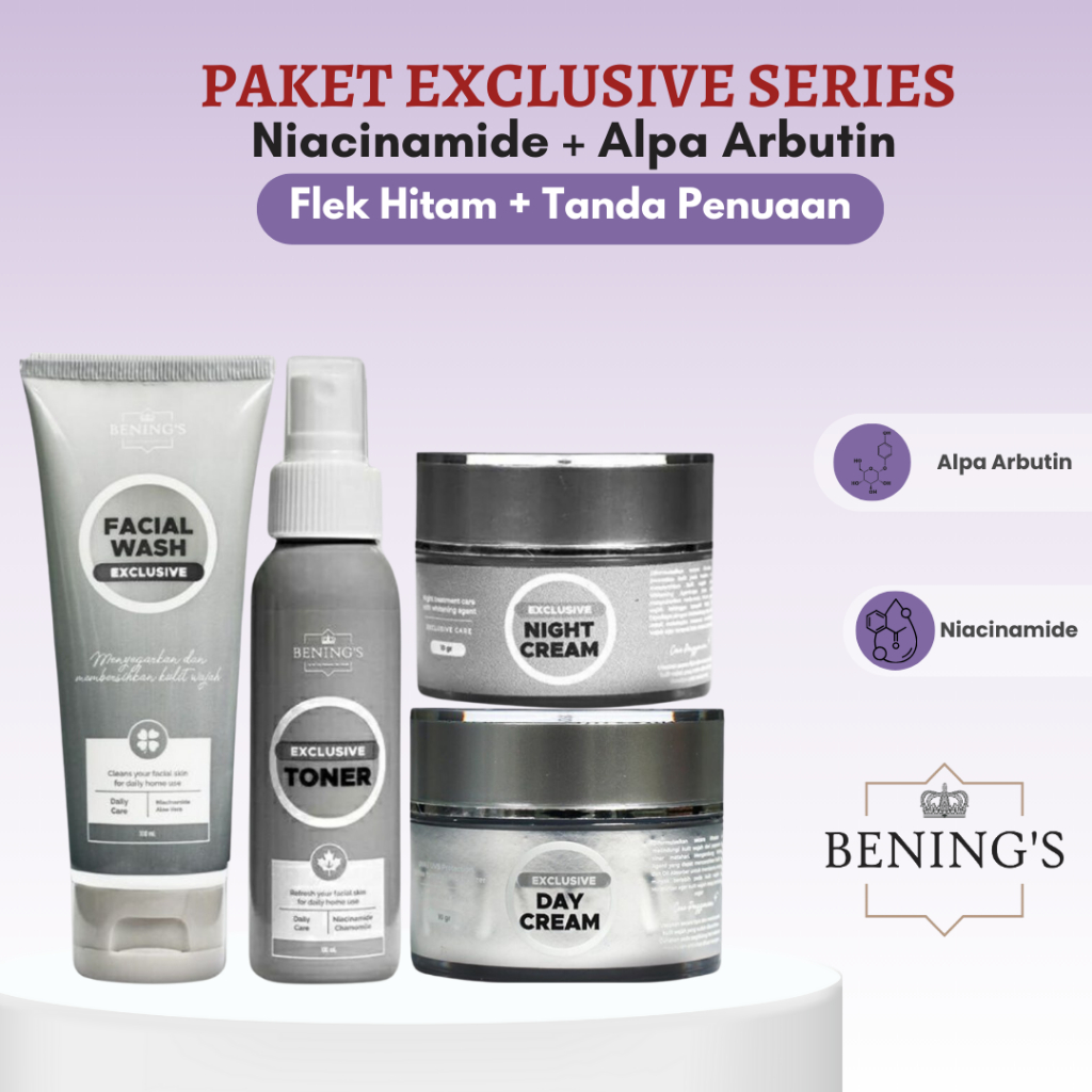 Bening Skincare Exclusive - Benings Skincare DR OKY PRATAMA Paket Exclusive Brightening Acne | BENIN