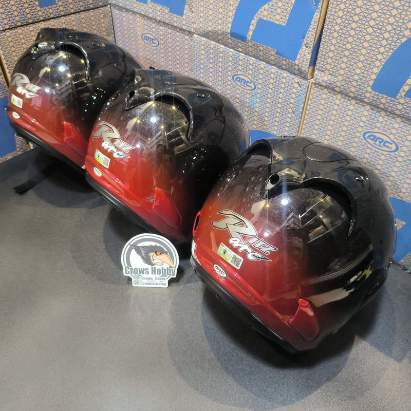 HELM ARC RITZ Original Malaysia Two Tone Red Maroon