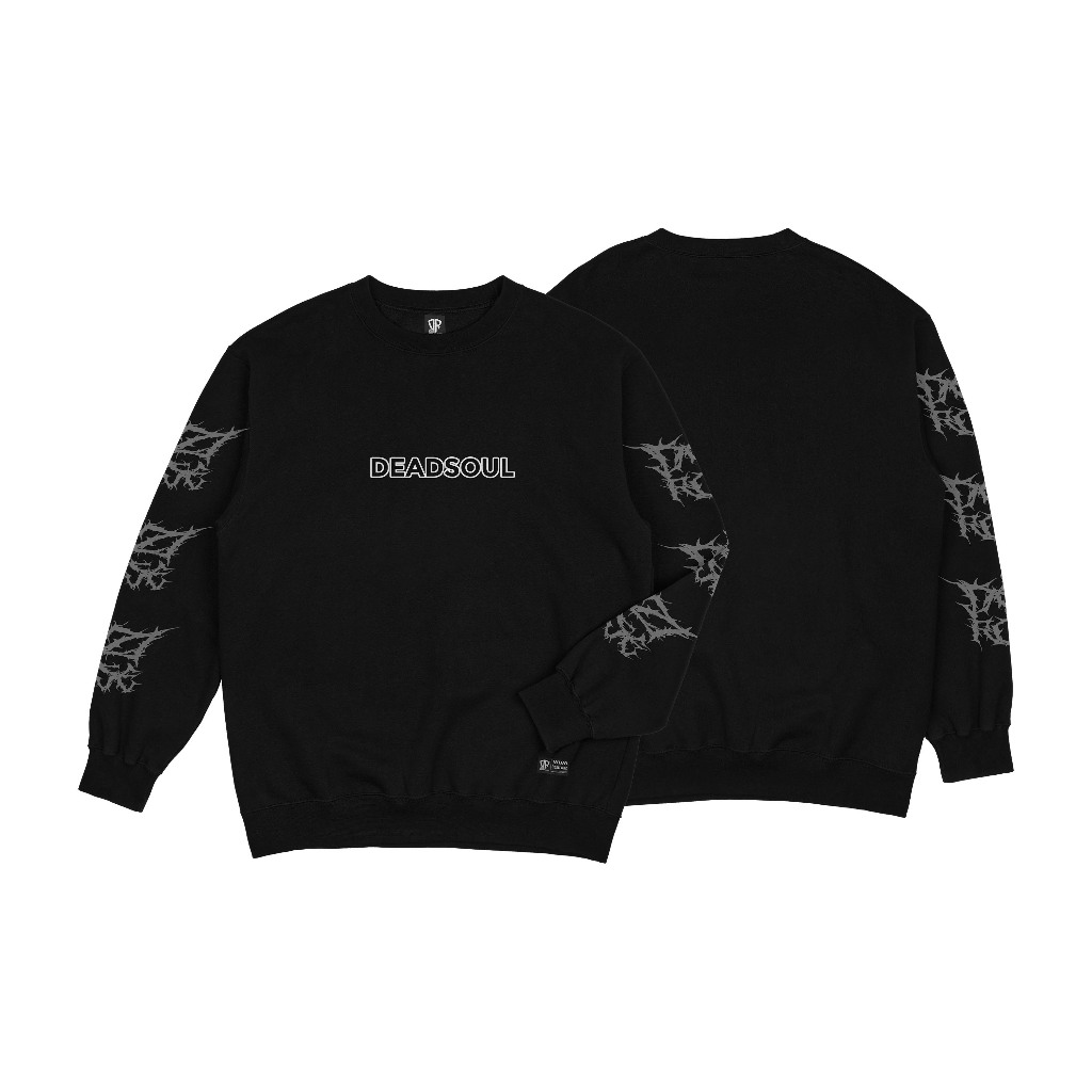Sweater Crewneck Pria Distro Deadsoul Fleece Tebal Premium Size M-XXL