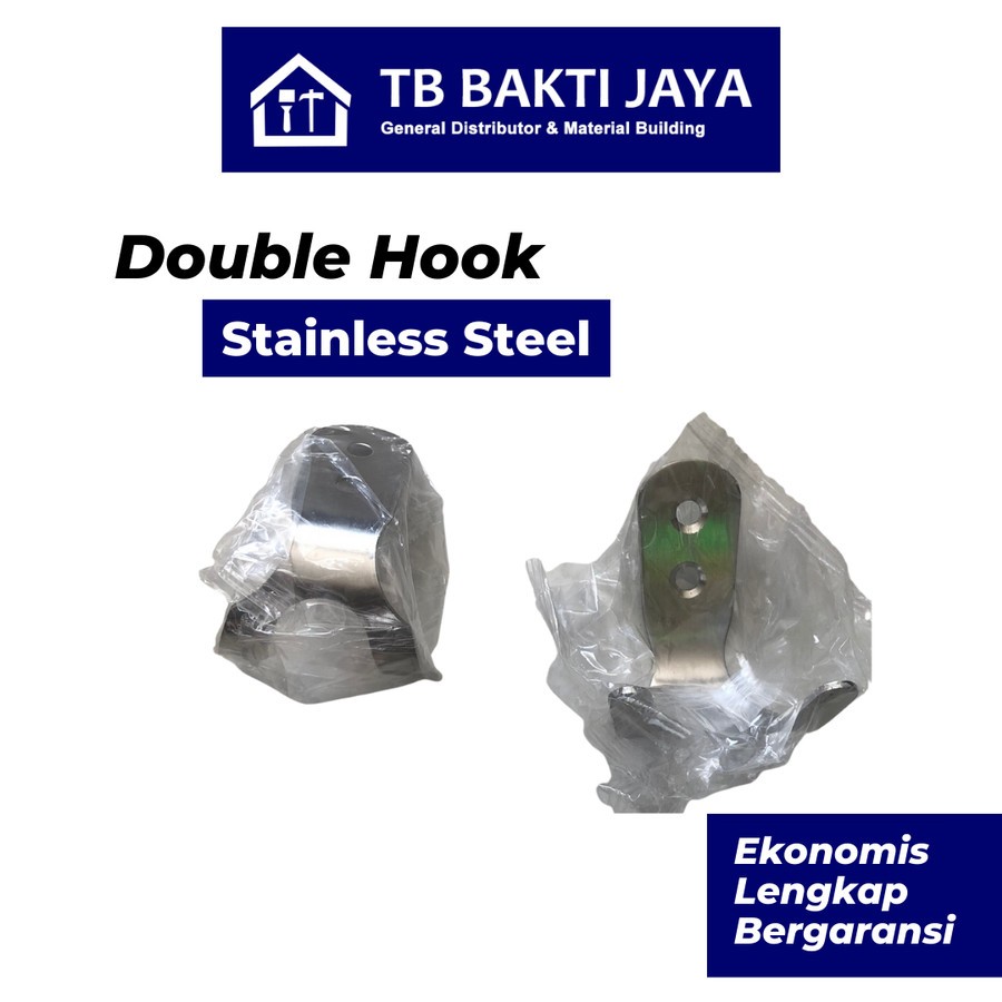 Double Hook Stainless Steel / Kapstok