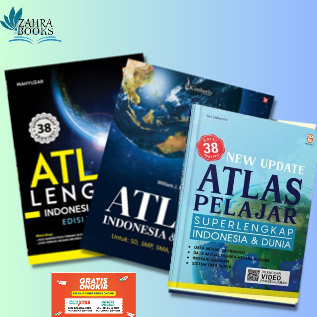 Atlas Pelajar Super Lengkap Indonesia & Dunia /Atlas Indonesia & Dunia Edisi Terbaru