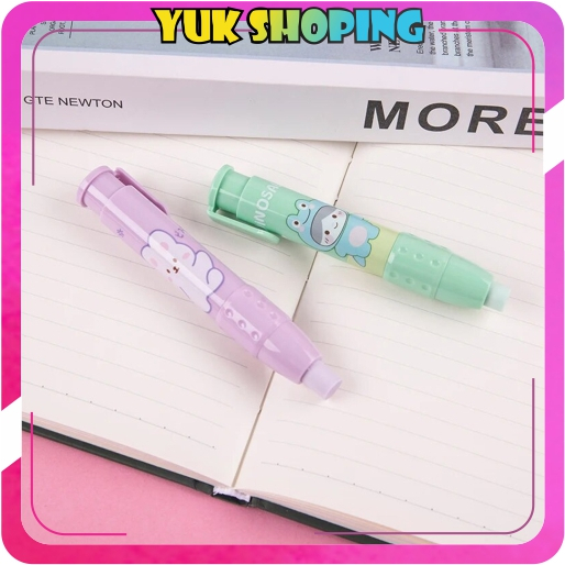 

✧YUKSHOPING✧ 1SET PRESS THE ERASER PENGHAPUS PENSIL KARET MEKANIK REFIL KARTUN CUTE KOREA S100