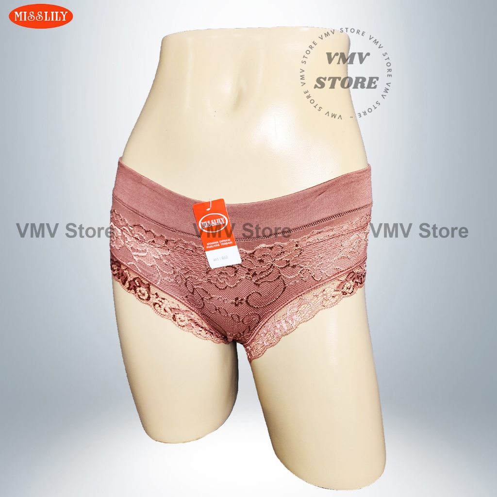 Celana Dalam Wanita Renda Misslily 662 Fit to XL Cd Perempuan Sexy Fancy
