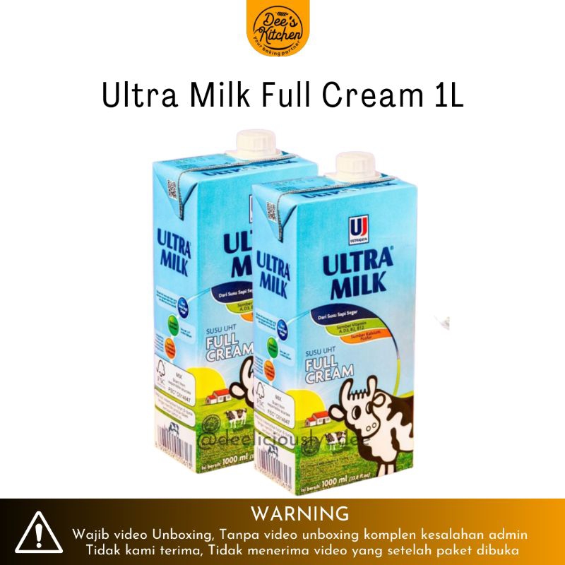 

Susu UHT ULTRA MILK full cream 1L