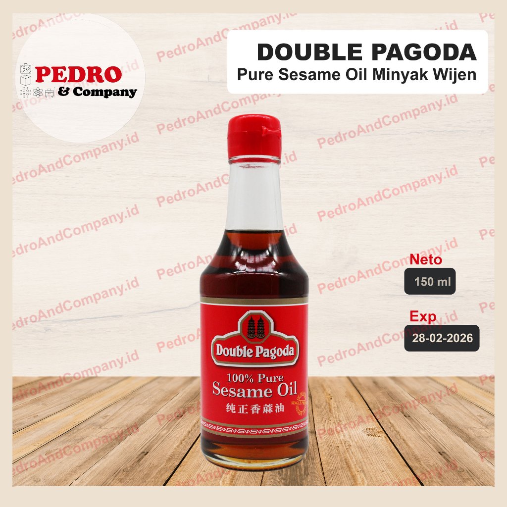 

double pagoda sesame oil 150 ml - minyak wijen chee seng