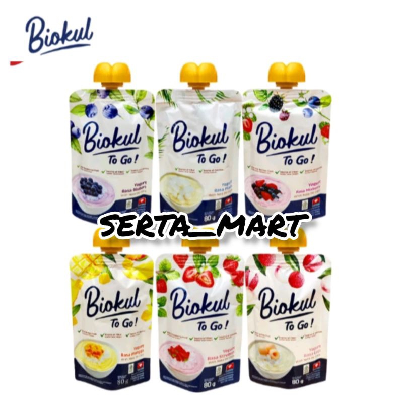 

Biokul Yogurt To Go 80gr - Biokul Yoghurt Plain / Leci / Mango / Blueberry / Strawberry / Mixberry