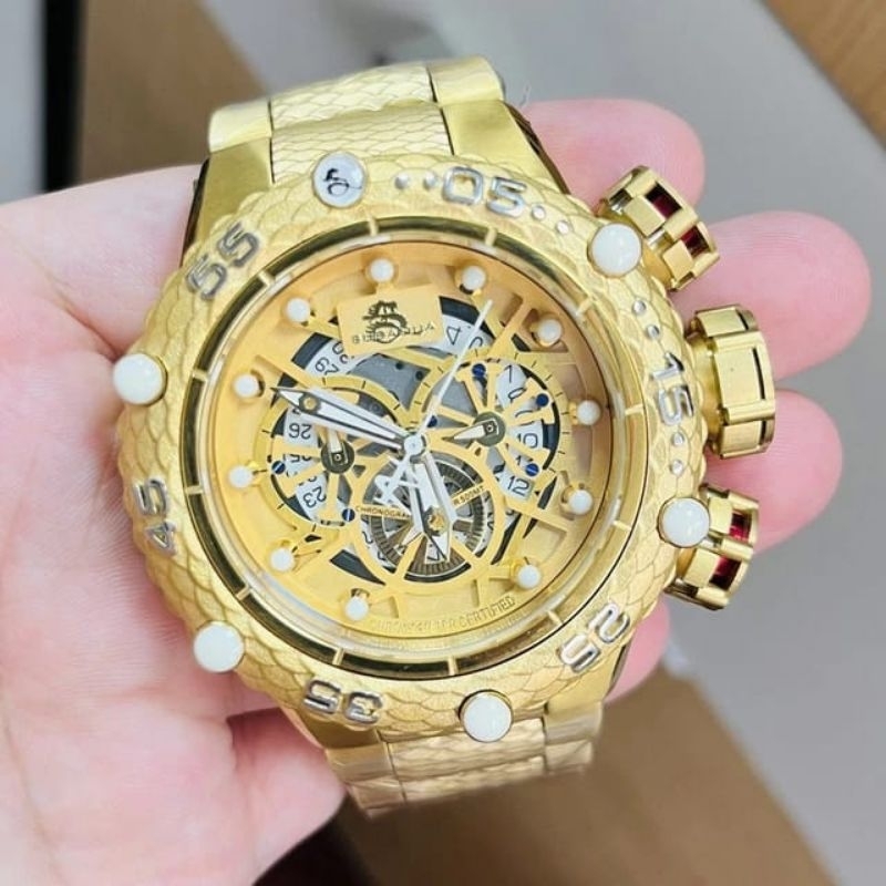 Jam tangan Chronograph Pria INVICTA Subaqua Superbowl Stainless steel Japan Quartz