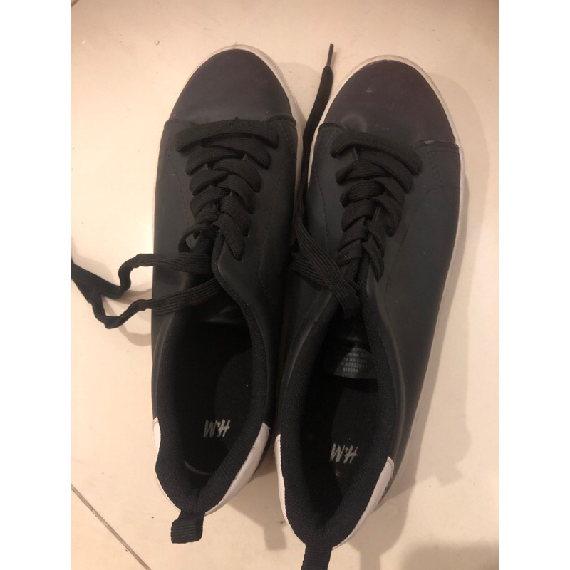 h&m sepatu hitam sz 38 tapak 26