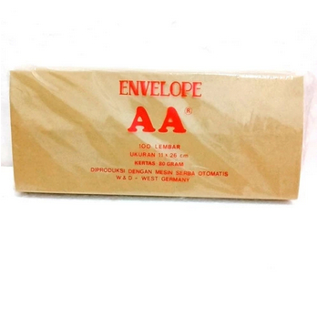 

Amplop Kesing Dinas AA 11 x 26cm Repack (isi 10 lbr)