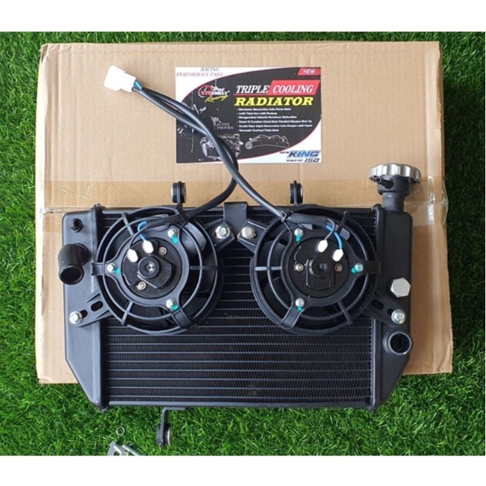 RADIATOR MX KING JUMBO SIZE + 2 KIPAS XTREMELY RACING