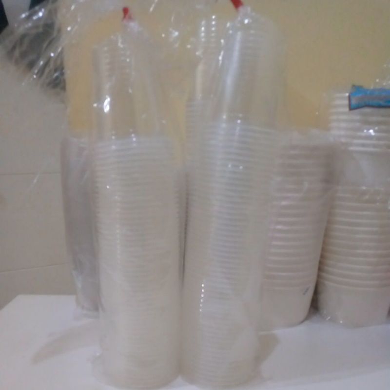 HP - Gelas Plastik Cup 12 Oz 7gr GP DATAR POLOS Perslop isi 50pcs