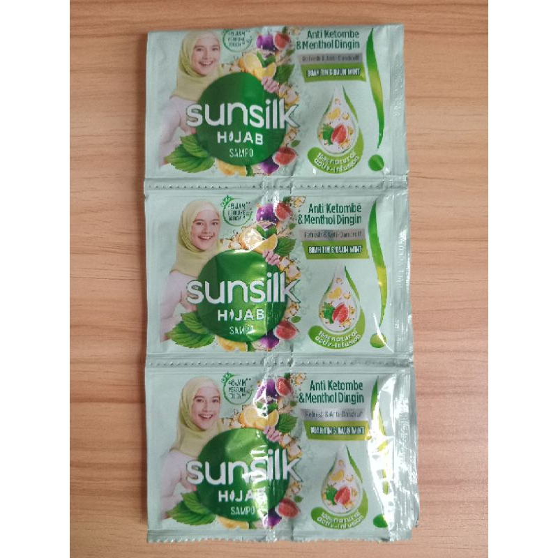 Sunsilk Hijab Sampo Buah Tin & Daun Mint 8ml 1 renceng