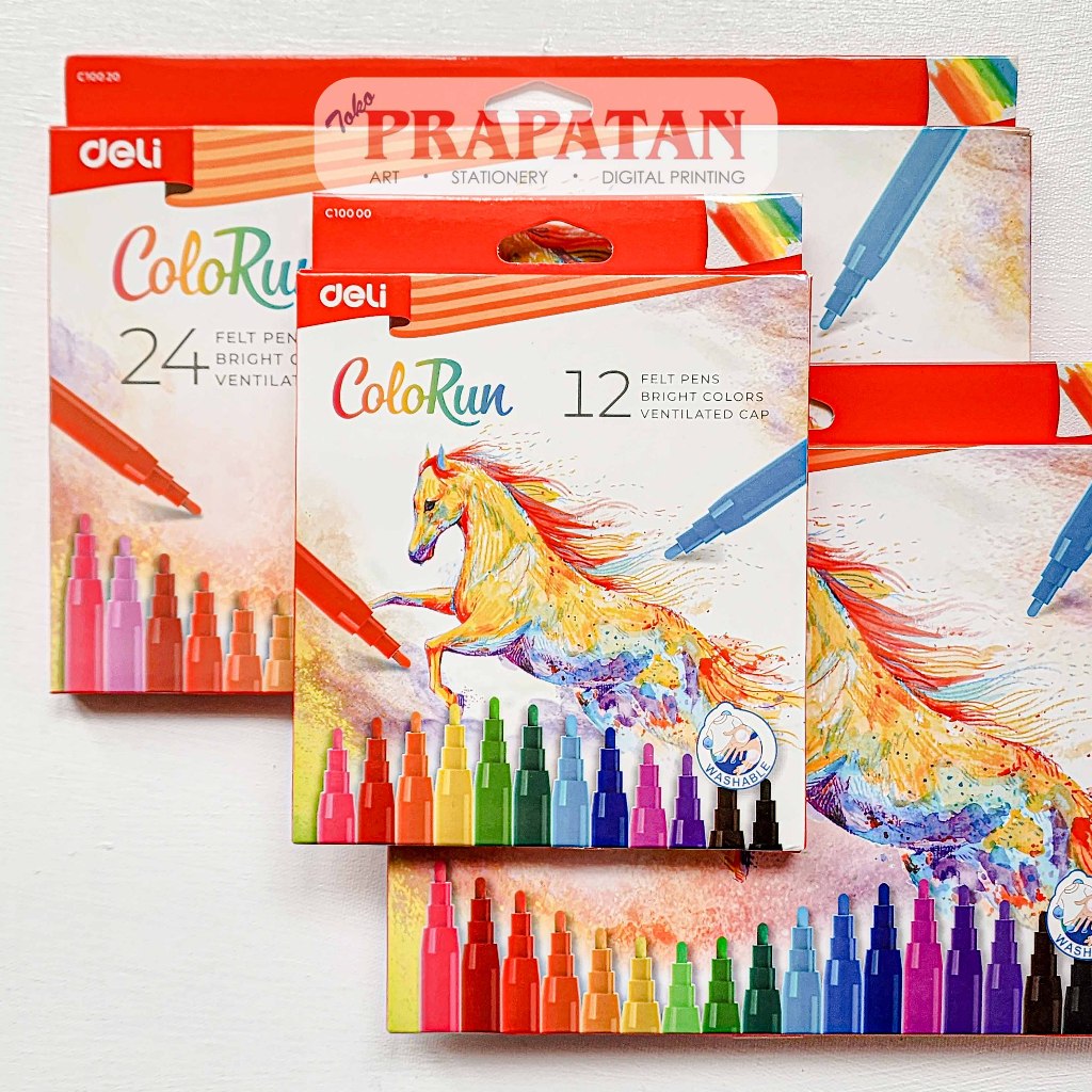 

Deli Felt Pen Marker Set C100 | Spidol Warna