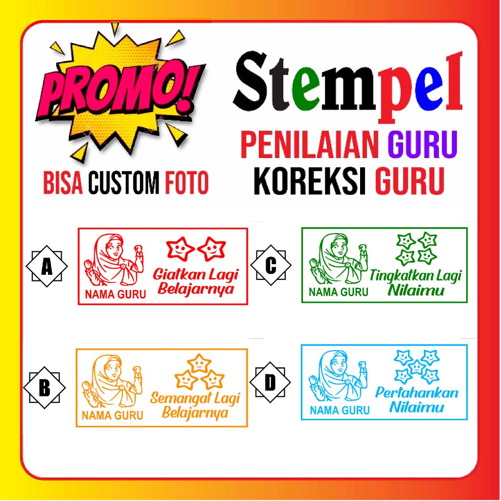 

Stempel Nilai Guru / Penilaian / Koreksi / Checked Stempel Nilai Custom