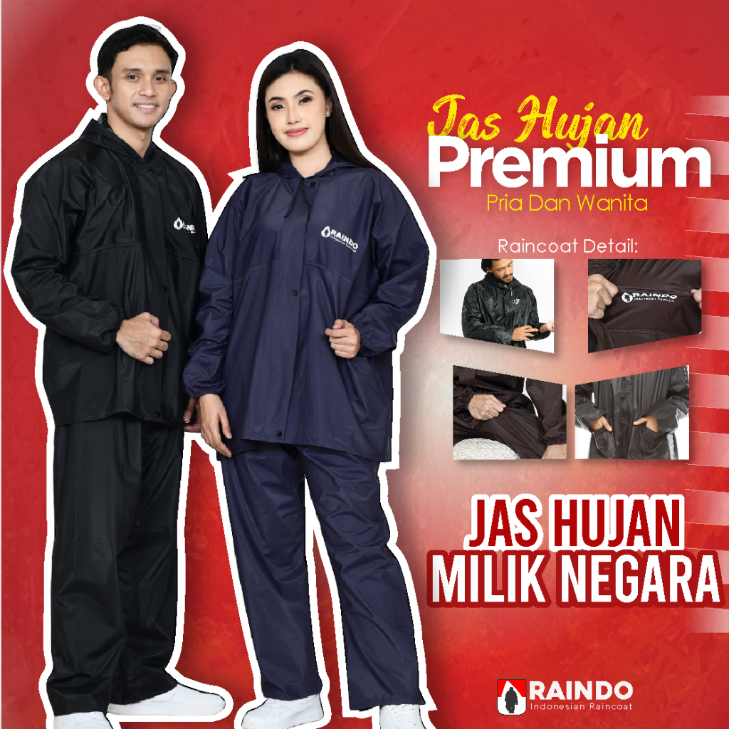 Mantel jas Hujan Wanita Pria Jas Ujan Jumbo Tebal Raincoat Anti Rembes Model Terbaru