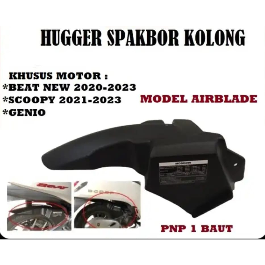 HUGGER SPAKBOR KOLONG BEAT NEW 2020 - 2023 / SCOOPY NEW 2021 - 2023 / GENIO / HUGER AIRBLADE BEAT FI