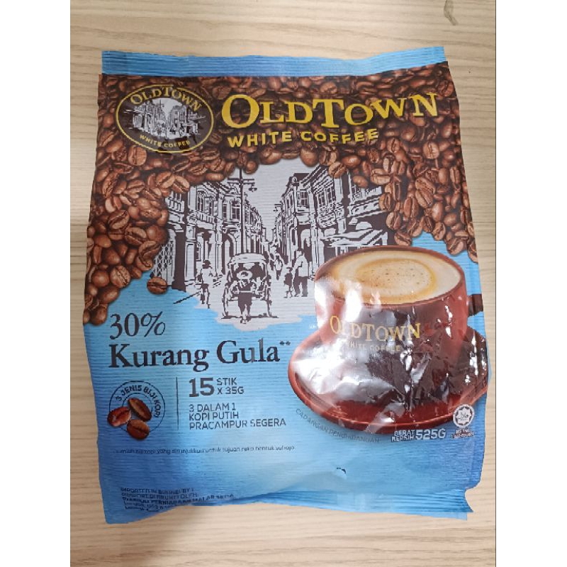 

Old Town White Coffee Less Sugar / Kopi Old Town Kurang Gula isi 525 gram (35g × 15 Stick)
