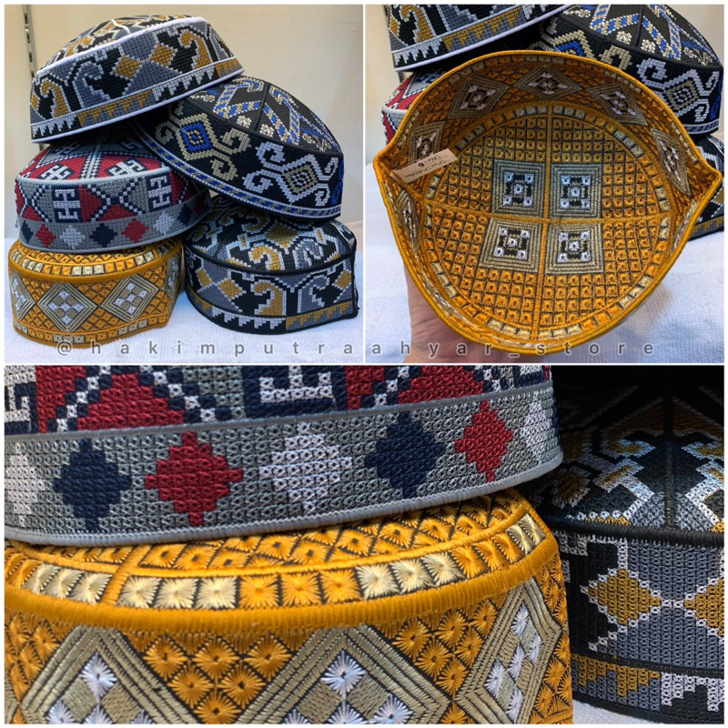 Kopiah Bangladesh Import Original ~ Lobe Pakistan Dewasa Peci Import Motif Warna Dewasa Dan Anak-ana