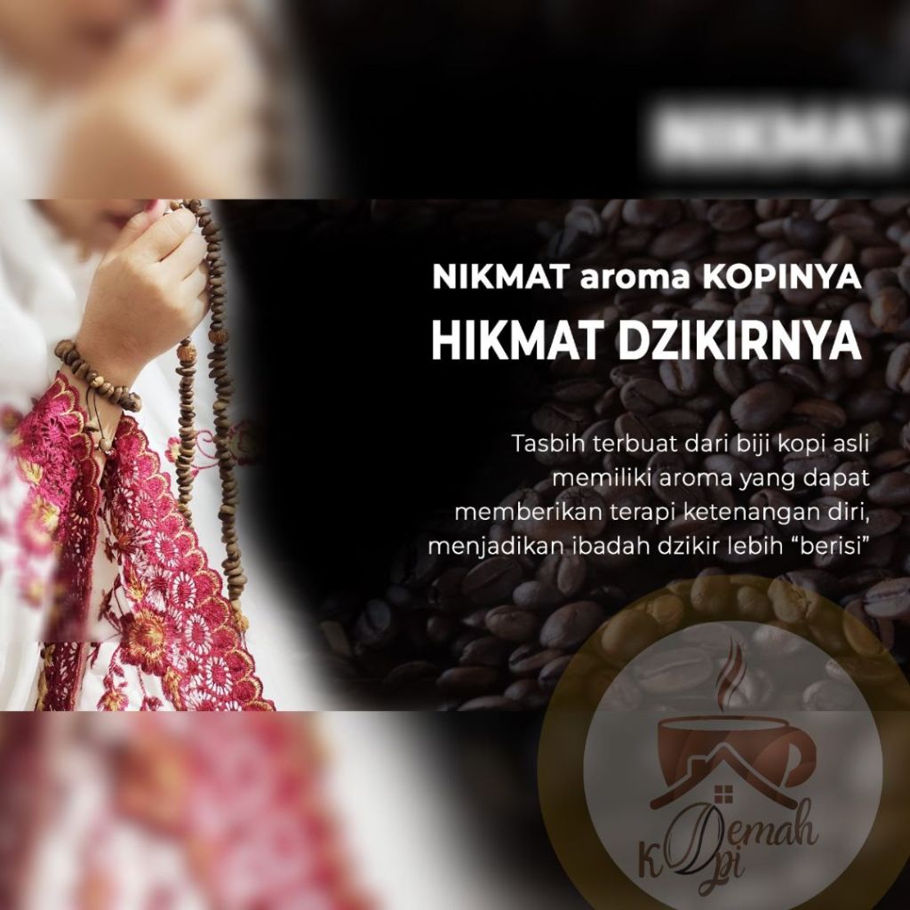 Tasbih Aroma Terapi Biji Kopi Asli