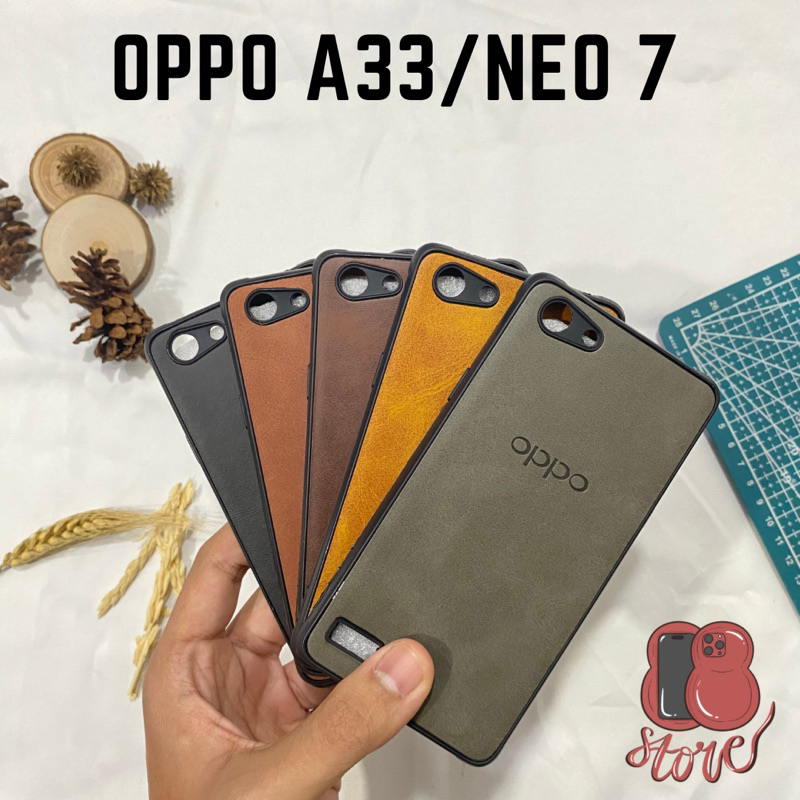 Softcase Oppo A33 / Neo 7 Kulit Premium Warna Natural Leather Case