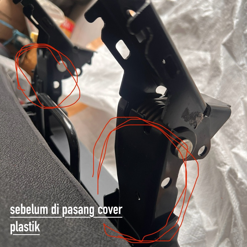 cover plastik rel kaki jok tengah avanza xenia rush terios 2018-2023